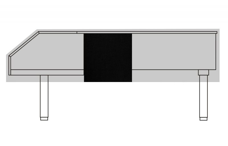 Cembalodecke, Cembalohülle H19a Stoff schwarz