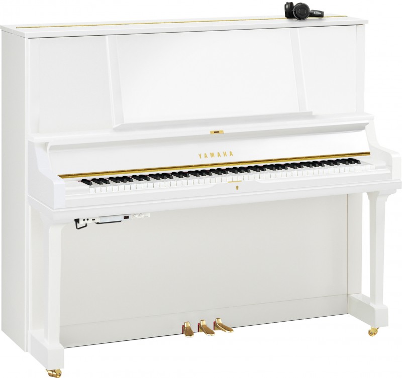 Yamaha YUS5 SH3 PWH Silent Klavier Weiss poliert