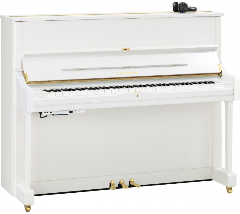 Yamaha U1 SH3 PWH Silent Klavier Weiss poliert
