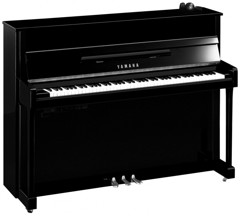 Yamaha B2E SC3 PEC Silent Klavier Schwarz poliert Chrom