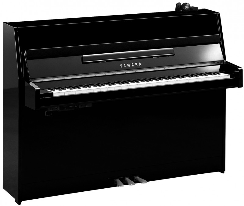 Yamaha B1 SC3 PEC Silent Klavier Schwarz poliert Chrom